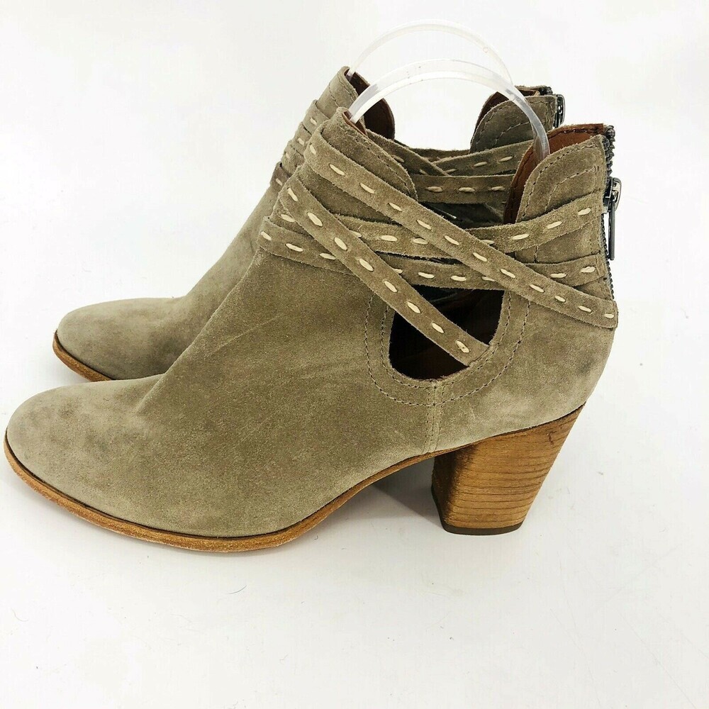 Frye Ash Naomi Pickstitch Shortie Women's Size 7-1/2B Style #74685 Rough Suede
